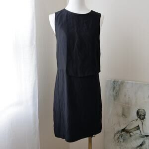 Kate spade Black silk blend layered dress size 0 XS